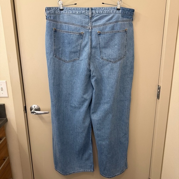 Abercrombie & Fitch Curve Love Wide Leg High Rise Jean blue plus size 34 regular - Picture 8 of 12